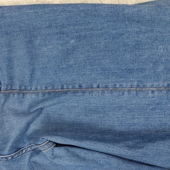 Veronica Beard Jeans Ember Powder Ocean Wash High Rise Two Button Wide Leg Jean - Picture 15 of 16